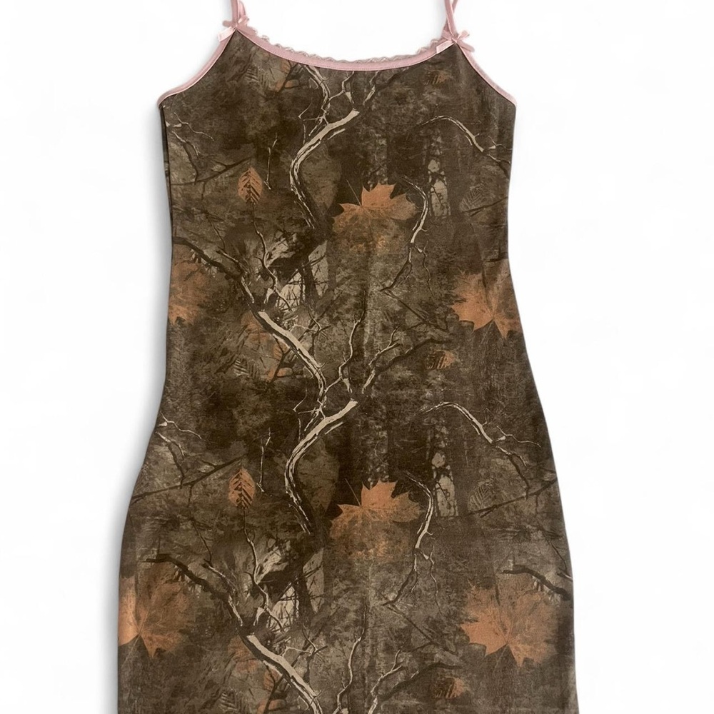 Camo Mini Slip Dress
